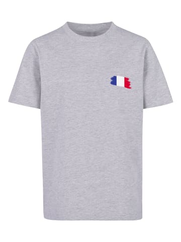 F4NT4STIC T-Shirt France Frankreich Flagge Fahne in grau meliert