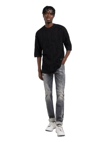 Carlo Colucci Rundhalsshirt Favetta in Schwarz