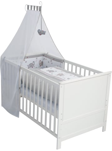 roba Komplettbettset Jumbotwins inkl. Himmel, Nest & Matratze 70 x 140 cm - Weiß