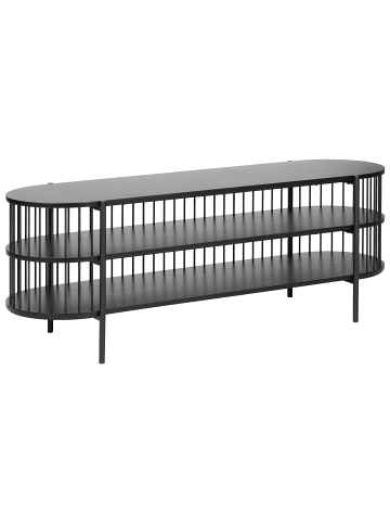 Beliani TV-Möbel BIRSON in Schwarz - (W) 140 x (H) 50 x (L) 44 cm