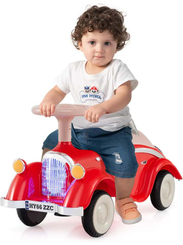 COSTWAY Rutschauto mit Lenkrad in Rot