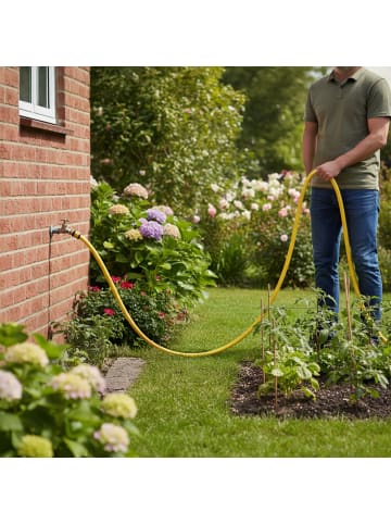 relaxdays Gartenschlauch in Gelb - 20 m