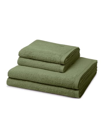 Ross 2 X Handtuch 2 X Duschtuch im Set Vita in Olive