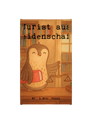 Mr. & Mrs. Panda Gästehandtuch Jurist Leidenschaft Design mit Sp... in Weiß