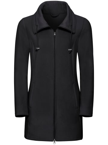 Sieh an! Long-Fleecejacke in schwarz