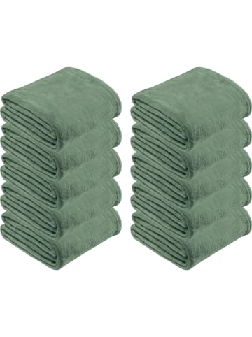 REDBEST Fleece, Microfaser Wohndecke 10er-Pack in jade