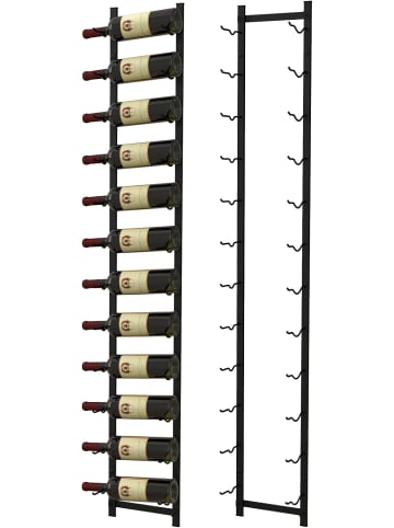 COSTWAY Weinregal Wand für 12 Flaschen in Schwarz