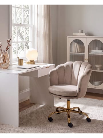 Beliani Bürostuhl MONTICELLO in Beige/Gold/Schwarz - (W) 60 x (H) 79 x (L) 60 cm