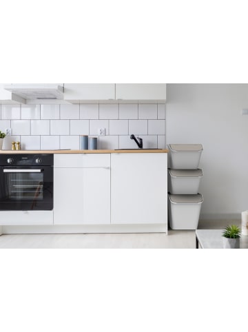 SmartStore 2er-Set Aufbewahrungsbox Collect Stack-it Weiß/Grau 51L