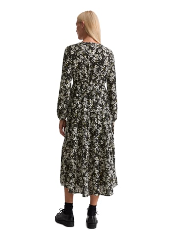 Marc O'Polo Stufenkleid mit Allover-Print relaxed in Schwarz