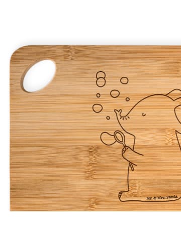 Mr. & Mrs. Panda Küchenbrett Elefant Seifenblasen ohne Spruch in Braun