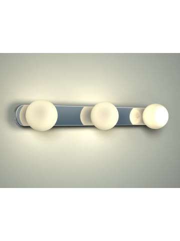 Licht-Erlebnisse Wandlampe (B)42 x (H)8 cm in Chrom Weiß