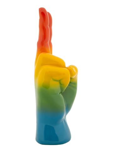 Mauro Ferretti Handgeformte Figur aus mehrfarbigem Kunstharz, 16 x 13 x 36,5 cm