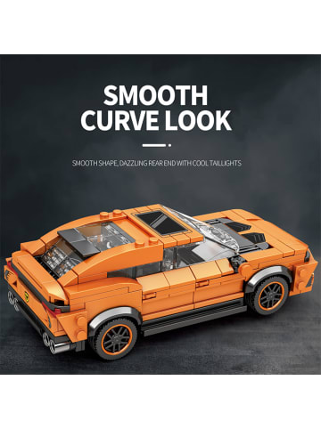 COFI 1453 Reobrix 690 Rennwagen 1:24 Klemmbaustein Auto 408 Teile ab 14 in Orange Schwarz