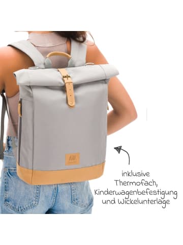 fillikid Wickelrucksack Berlin im Rolltop-Design mit in grau