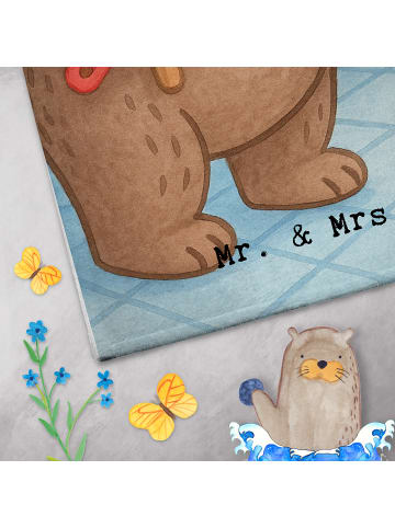 Mr. & Mrs. Panda Handtuch Klempner Leidenschaft Design mit Spruch in Weiß