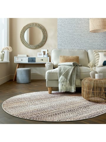 KADIMA DESIGN Geometrischer Wohnzimmer-Teppich in Naturfarben in Naturfarben