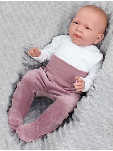 TupTam Mädchen Nicki Baby-Hose mit Fuß 3er Pack in beige/rosa