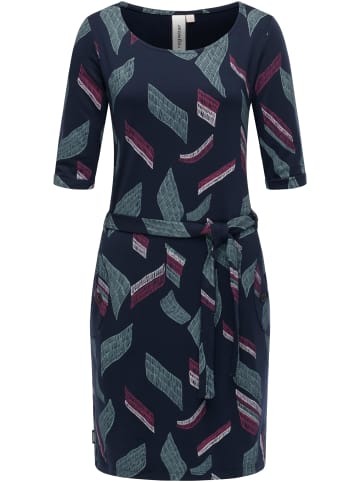 ragwear Jerseykleid Kenisha Print in Navy