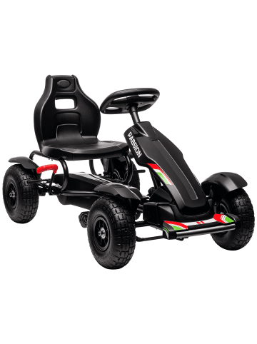 HOMCOM Gokart Tretauto Schwarz