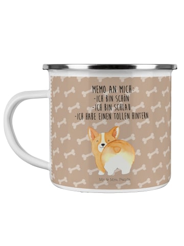 Mr. & Mrs. Panda Emaille Becher Corgi Po mit Spruch in Hundeglück