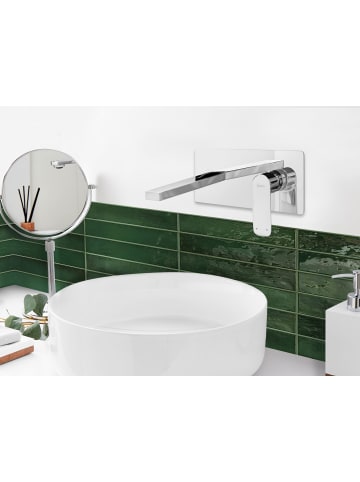 Beliani Wasserhähne DICHATO in Silber - (W) 23 x (H) 10 x (L) 20 cm