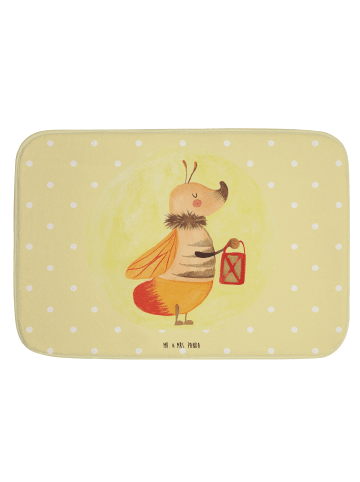 Mr. & Mrs. Panda Badezimmerteppich Glühwürmchen ohne Spruch in Gelb Pastell