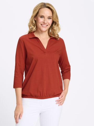 Sieh an! Poloshirt in rostrot