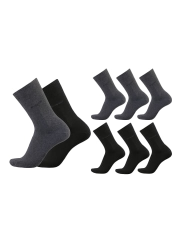 Bugatti 6er Pack halbhohe Businesssocken  in black/anthra