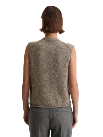 Marc O'Polo Tweed-Cardigan regular in Shaded Brown Melange