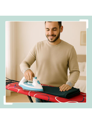 relaxdays Bügelbrett in Rot - 110 x 33 cm