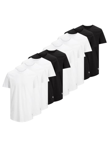 Jack & Jones T-Shirt 10er Pack in Weiß/Schwarz