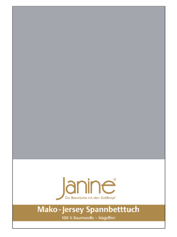 Janine Spannbetttuch Mako Feinjersey in platin