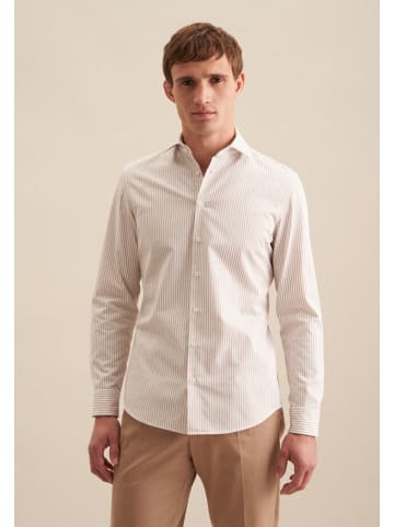 Seidensticker Casual Hemd Slim in Beige