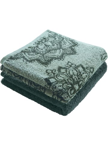 Erwin Müller Frottier, Jacquard Duschtuch 2er-Pack Bühl in oliv