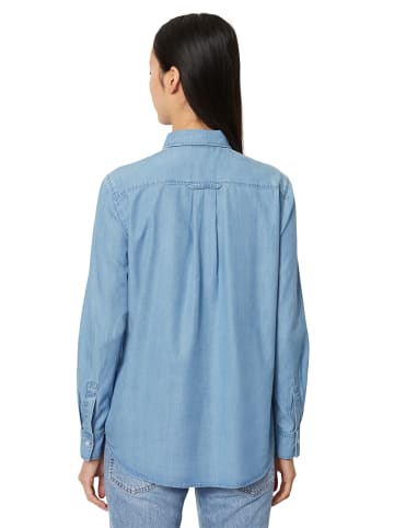 Marc O'Polo Denim Bluse regular in Essential mid blue wash