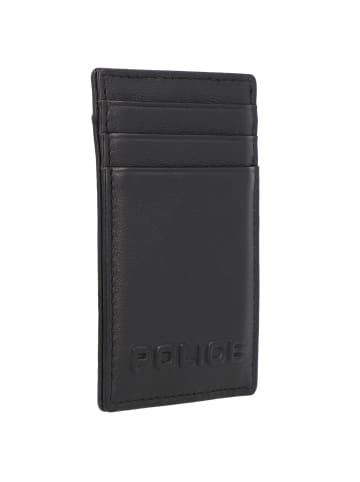Police PT389-08536 Kreditkartenetui Leder 7 cm mit Geldscheinklammer black