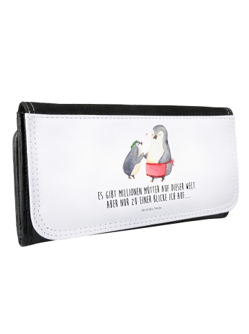 Mr. & Mrs. Panda Damen Portemonnaie Pinguin mit Kind mit Spruch in Weiß