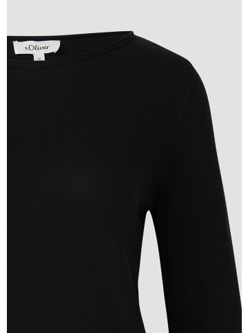 s.Oliver Strickpullover langarm in Schwarz