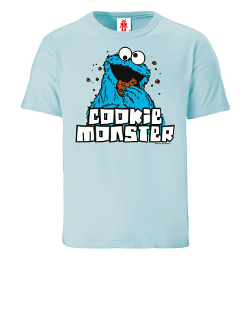 Logoshirt T-Shirt Sesamstraße - Krümelmonster in hellblau