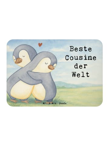 Mr. & Mrs. Panda Kühlschrankmagnet Pinguin Beste Cousine der Wel... in Weiß