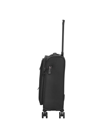 D&N Travel Line 9704 - 4-Rollen-Kabinentrolley S 55 cm (dark red) in schwarz
