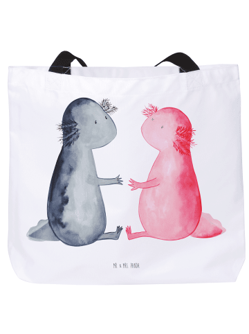 Mr. & Mrs. Panda Schultasche Axolotl Liebe ohne Spruch in Weiß