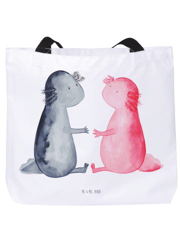 Mr. & Mrs. Panda Shopper Axolotl Liebe ohne Spruch in Weiß