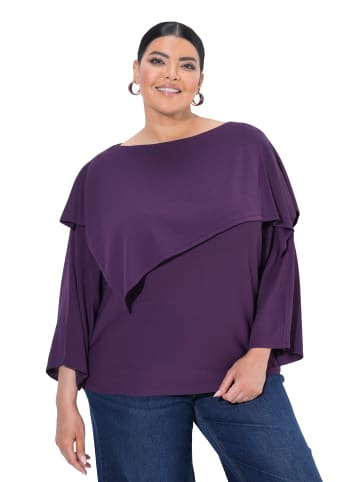 Ulla Popken Pullover in dunkle pflaume