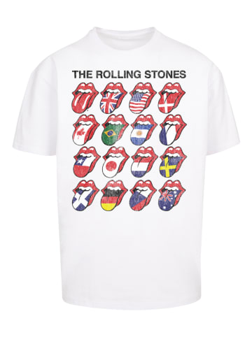 F4NT4STIC Heavy Oversize T-Shirt The Rolling Stones Voodoo Lounge Tongues in weiß