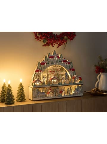 Beliani LED Deko BOLKESJO in Braun/Bunt - (W) 45 x (H) 39 x (L) 10 cm