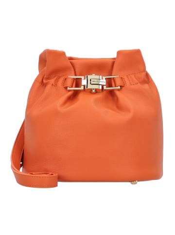 Valentino Fedora Umhängetasche Leder 21 cm in arancio