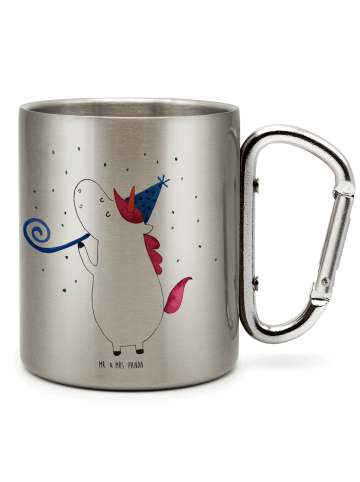 Mr. & Mrs. Panda Thermotasse Einhorn Party ohne Spruch in Silber