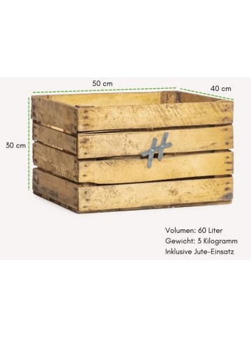 VCM  Holz Kräuterbeet Kiste Apfelkiste Pflanzkasten in Braun